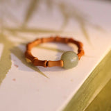 Jade Bead Segmented Ring — product view 1