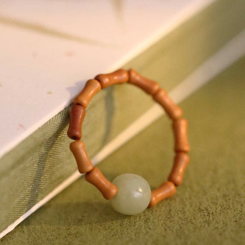 Jade Bead Segmented Ring — product view 2