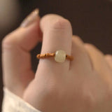 Jade Bead Segmented Ring — product view 4