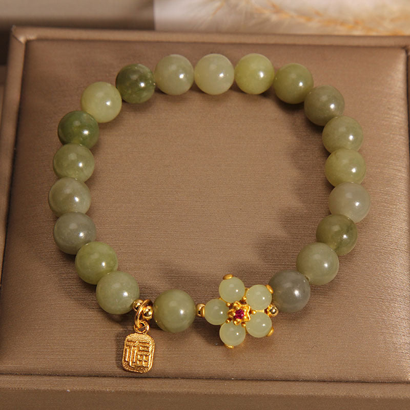 Jade Blossom and Fu Charm Bracelet — product view 2