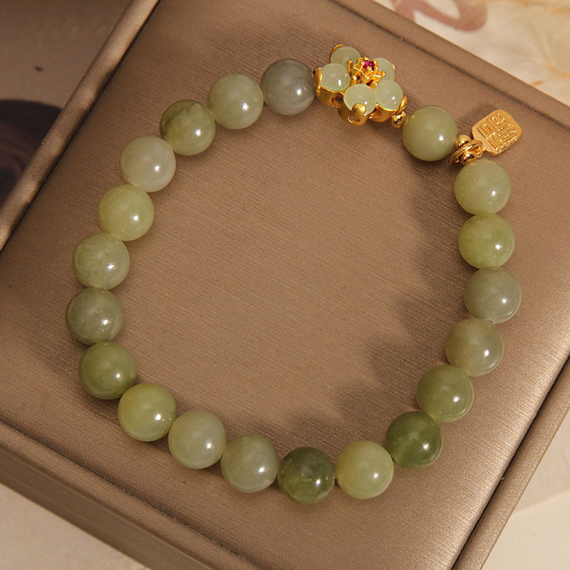 Jade Blossom and Fu Charm Bracelet — product view 6