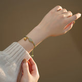 Jade Charm Adjustable Cord Bracelet — detail view 4