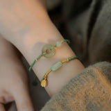 Jade Charm Adjustable Cord Bracelet — detail view 5