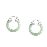 Jade Disc Drop Earrings — product view