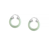 Jade Disc Drop Earrings — detail view 5