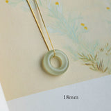 Jade Disc Gold-Plated Silver Necklace — detail view 6