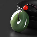 Jade Disc Long Cord Necklace — product view