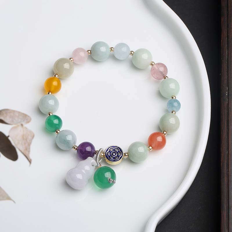 Jade Gourd Mixed Stone Bracelet — product view 3