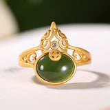 Jade Gourd Openwork Ring — product view 6