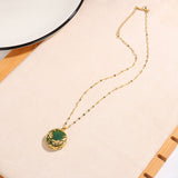 Jade Koi and Lotus Necklace — detail view 3