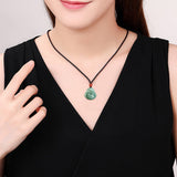 Jade Laughing Buddha Cord Necklace — product view 3