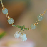 Jade Lily of the Valley Chain Bracelet — product view 2