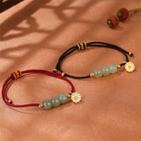 Jade Lotus Pod Braided Bracelet — product view