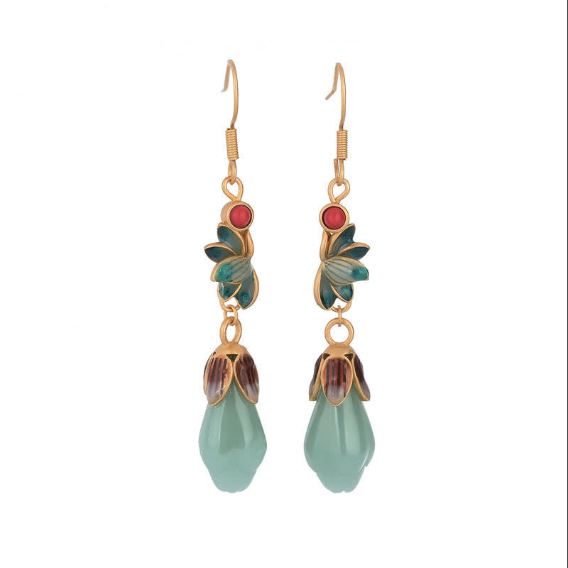 Jade Magnolia Drop Earrings — product view 5