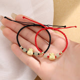 Jade Pouch Bead Braided Bracelet — product view 3