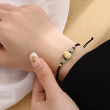 Jade Pouch Bead Braided Bracelet — product view 5