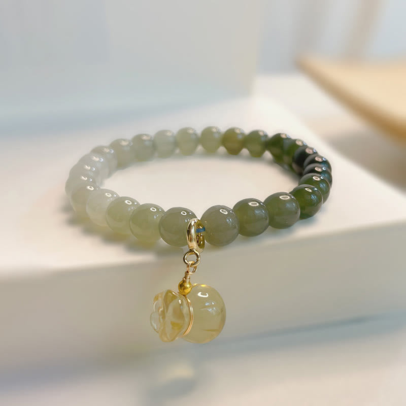 Jade Pouch Charm Bead Bracelet — product view 1