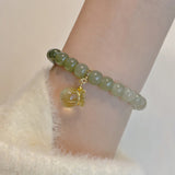 Jade Pouch Charm Bead Bracelet — product view 4