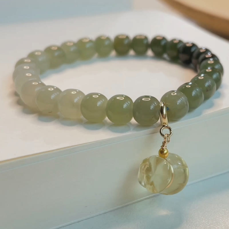 Jade Pouch Charm Bead Bracelet — product view 5