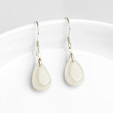 Jade Teardrop Sterling Silver Earrings — detail view 4