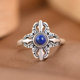 Lapis and Silver Accent Ring — product view 1
