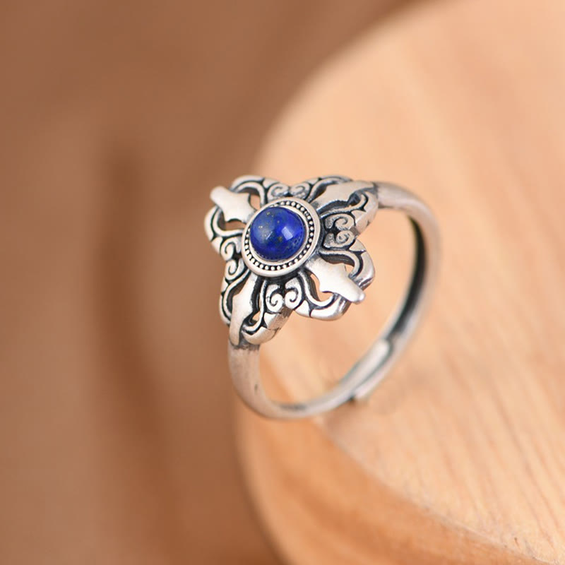 Lapis and Silver Accent Ring — product view 2