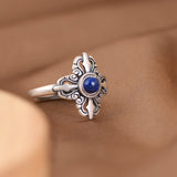Lapis and Silver Accent Ring — product view 4