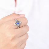 Lapis and Silver Accent Ring — product view 5