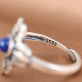 Lapis and Silver Accent Ring — product view 6