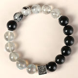Mixed Stone Cube Bead Bracelet — detail view 2