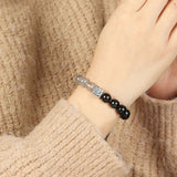 Mixed Stone Cube Bead Bracelet — detail view 4