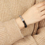Mixed Stone Cube Bead Bracelet — detail view 5