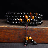 Obsidian 108-Bead Wrap Mala — detail view 3