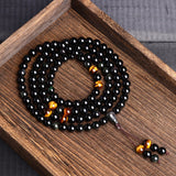Obsidian 108-Bead Wrap Mala — detail view 4