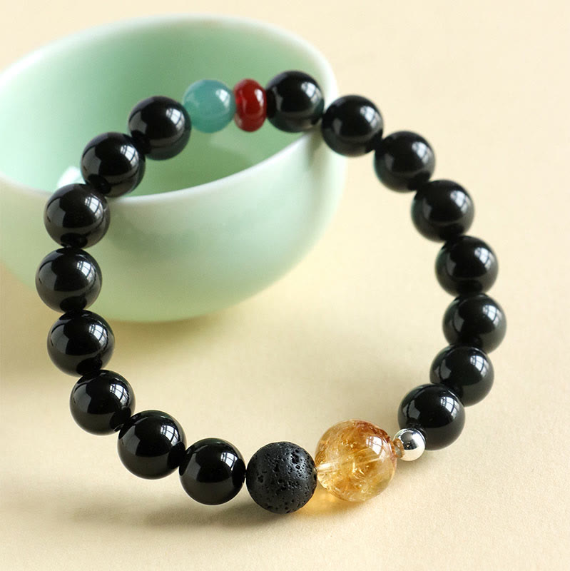 Obsidian Accent Bead Bracelet — product view