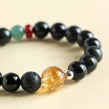 Obsidian Accent Bead Bracelet — detail view 4