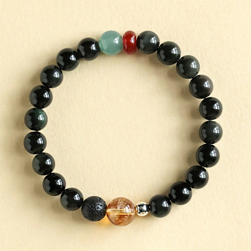 Obsidian Accent Bead Bracelet — detail view 5