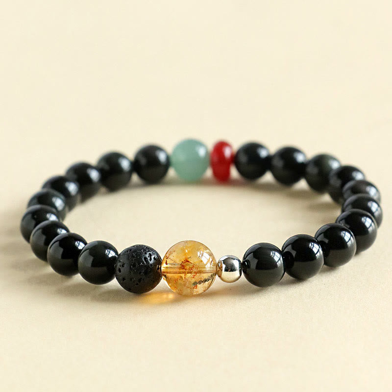 Obsidian Accent Bead Bracelet — detail view 6