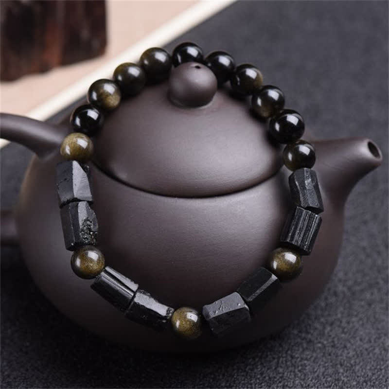 Obsidian and Black Tourmaline Bracelet — product view 2
