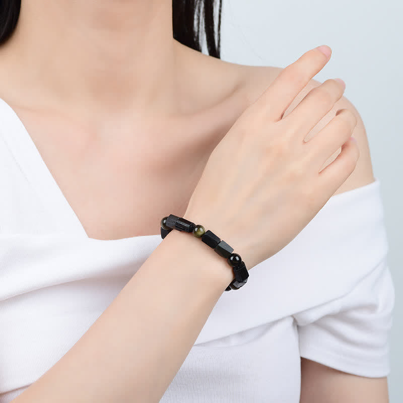 Obsidian and Black Tourmaline Bracelet — product view 3