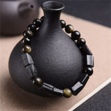 Obsidian and Black Tourmaline Bracelet — product view 4