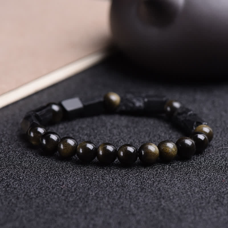Obsidian and Black Tourmaline Bracelet — product view 5
