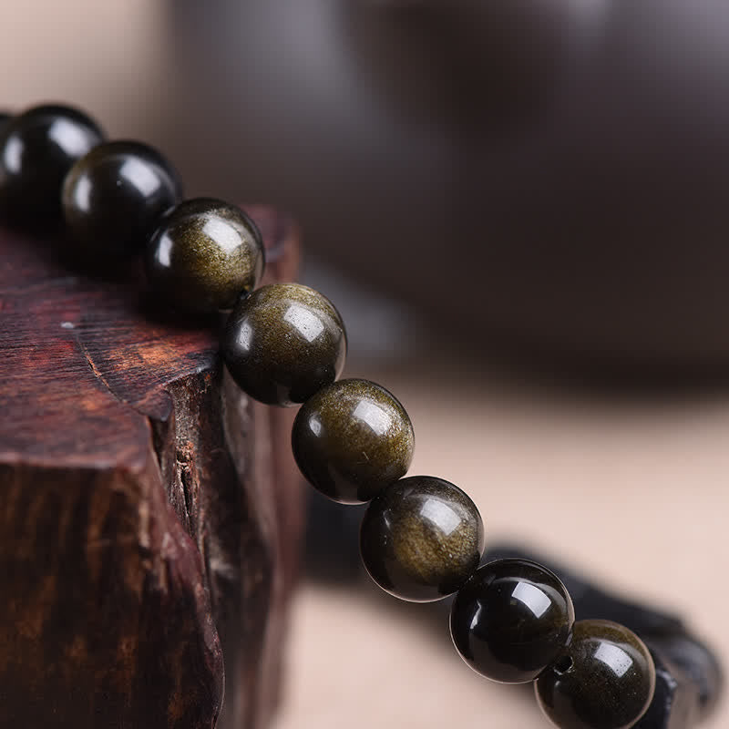 Obsidian and Black Tourmaline Bracelet — product view 6