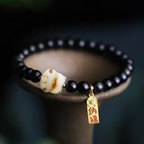 Obsidian and Bodhi Paw Charm Bracelet — product view 2