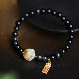 Obsidian and Bodhi Paw Charm Bracelet — product view 3
