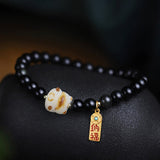 Obsidian and Bodhi Paw Charm Bracelet — product view 5