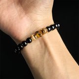 Obsidian and Tiger's Eye Accent Bracelet — product view 4