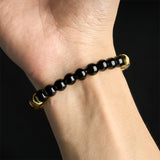 Obsidian and Tiger's Eye Accent Bracelet — product view 5