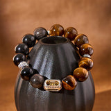Obsidian and Tiger's Eye Vajra Bracelet — product view 3