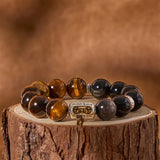 Obsidian and Tiger's Eye Vajra Bracelet — product view 4